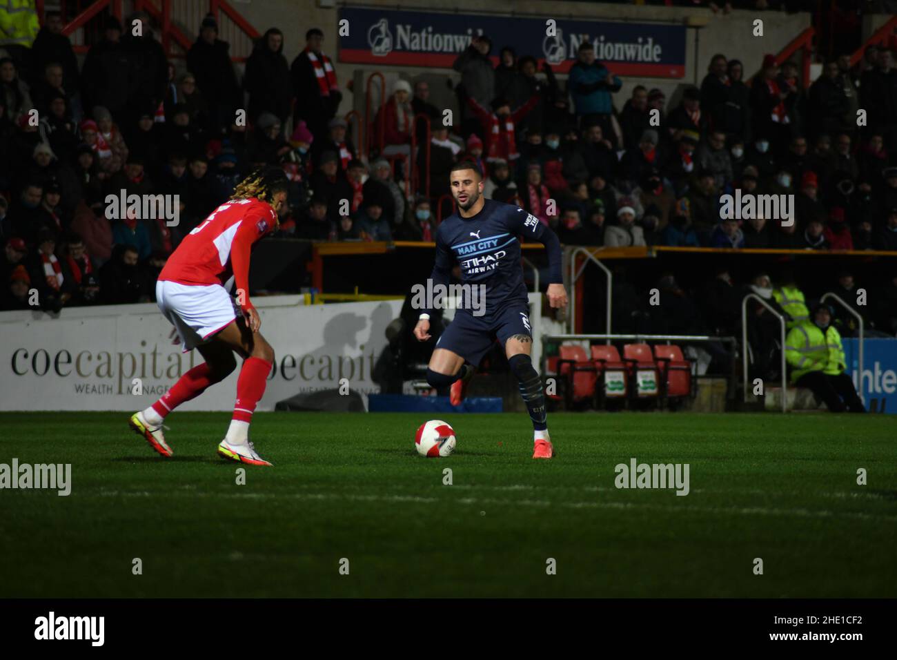 Swindon Town gegen Manchester City, Emirates FA Cup, Dritte Runde, Fußball, County Ground Stockfoto