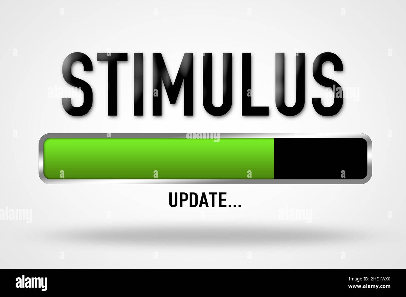 Aktualisierung der Stimulus-Maßnahmen Stockfoto