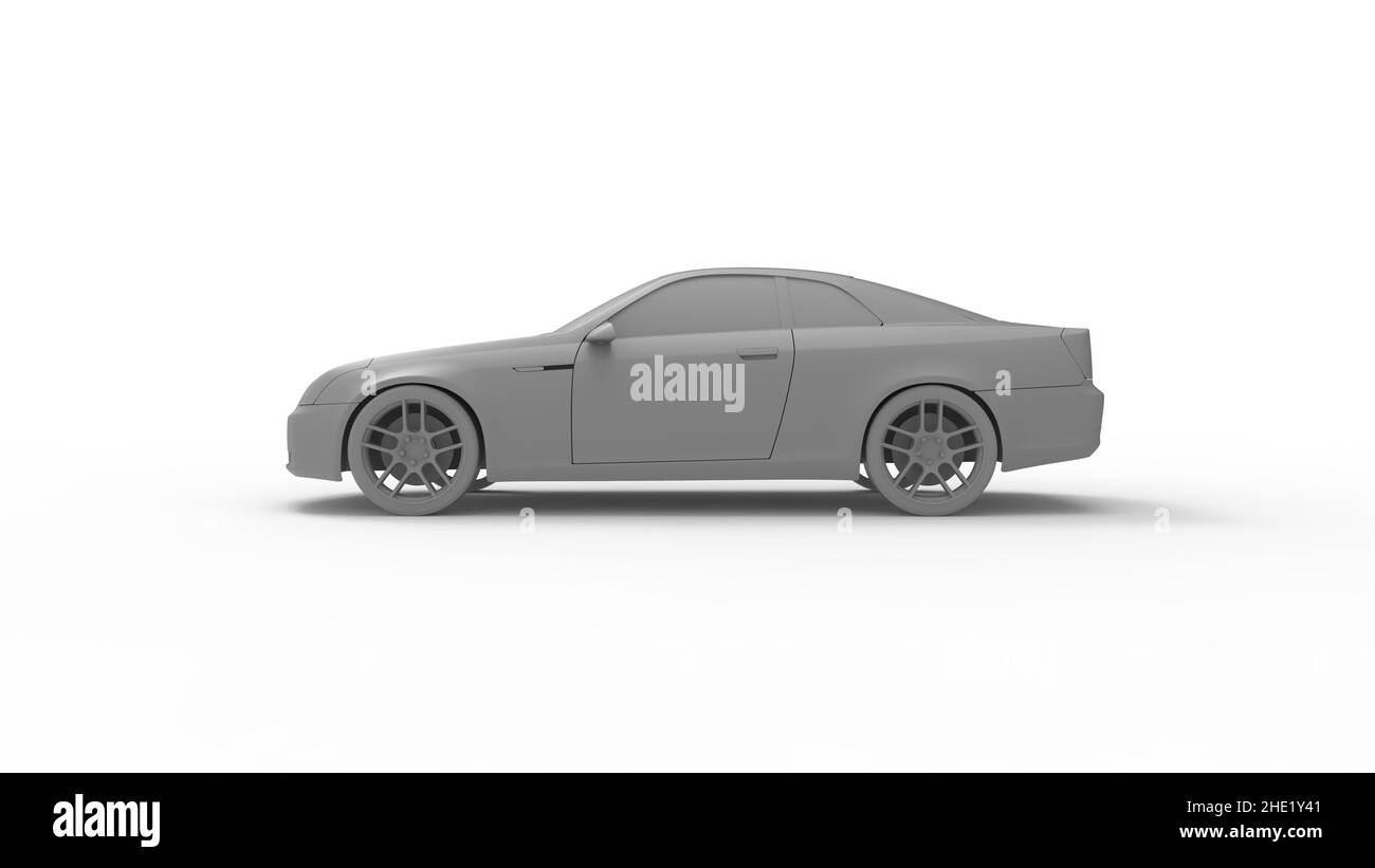 3D Rendering eines Passagier Luxus Limousine Auto Automobil isoliert in weißem Studio Hintergrund Stockfoto