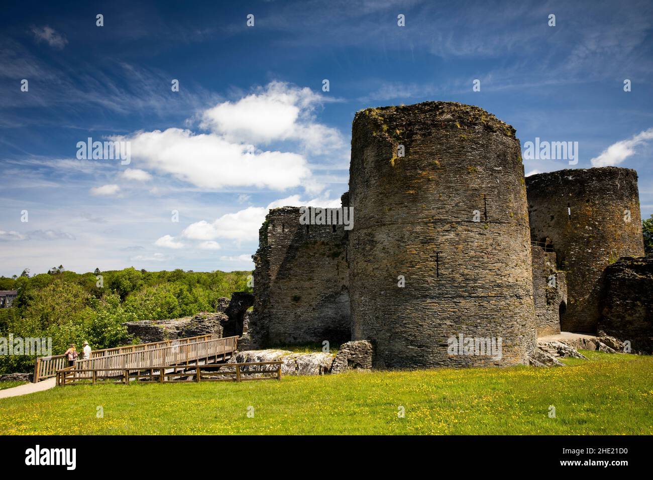 Großbritannien, Wales, Pembrokeshire, Cilgerran, Schloss, das von den Grafen von Pembroke nach der Gefangennahme durch Lord Rhys AP Grufydd wieder aufgebaut wurde Stockfoto