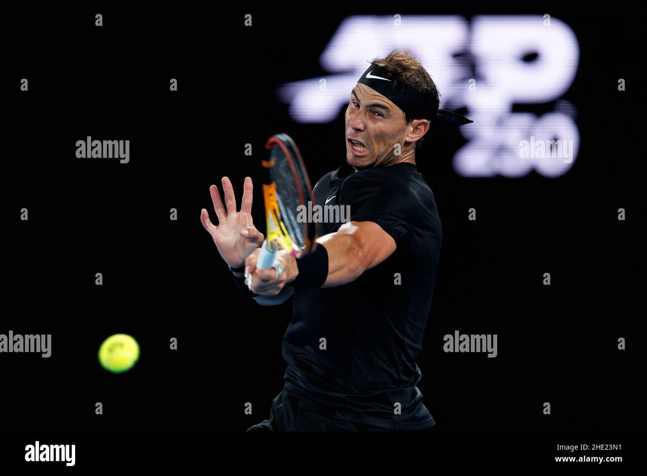 RAFAEL NADAL (ESP) in Aktion beim Melbourne Summer Set 2022 am Samstag, den 2022. Januar, im Melbourne Park Stockfoto