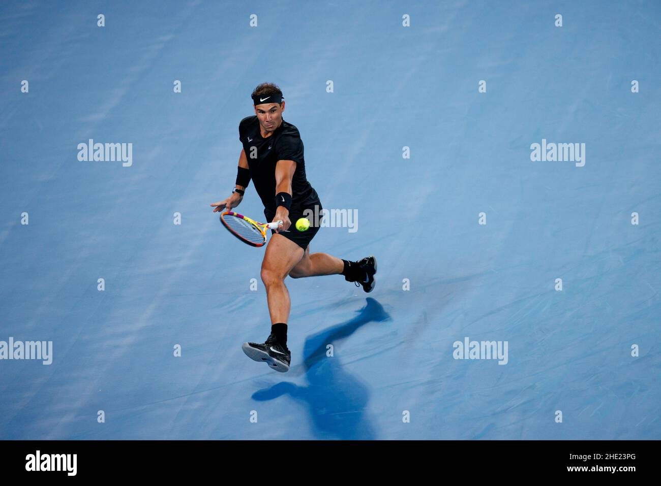 RAFAEL NADAL (ESP) in Aktion beim Melbourne Summer Set 2022 am Samstag, den 2022. Januar, im Melbourne Park Stockfoto