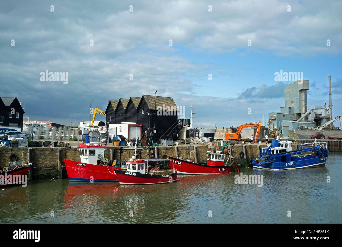 Whitstable Fischereiflotte Stockfoto