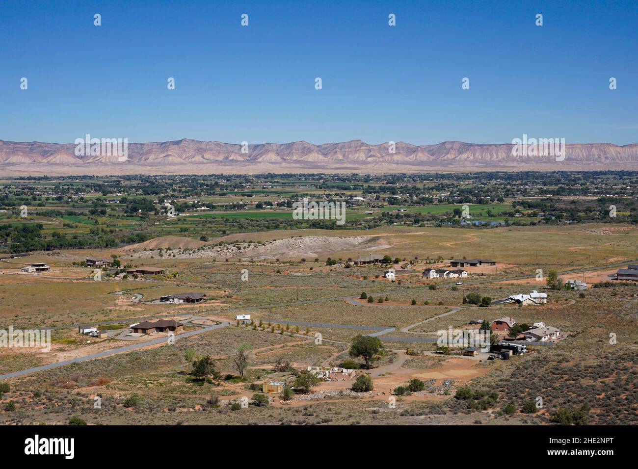 Der Blick vom Colorado National Monument über das Grand Valley und den
