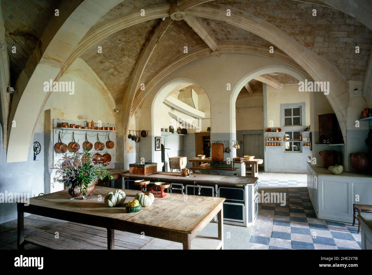 Le Lude, Schloß, Küche Stockfoto