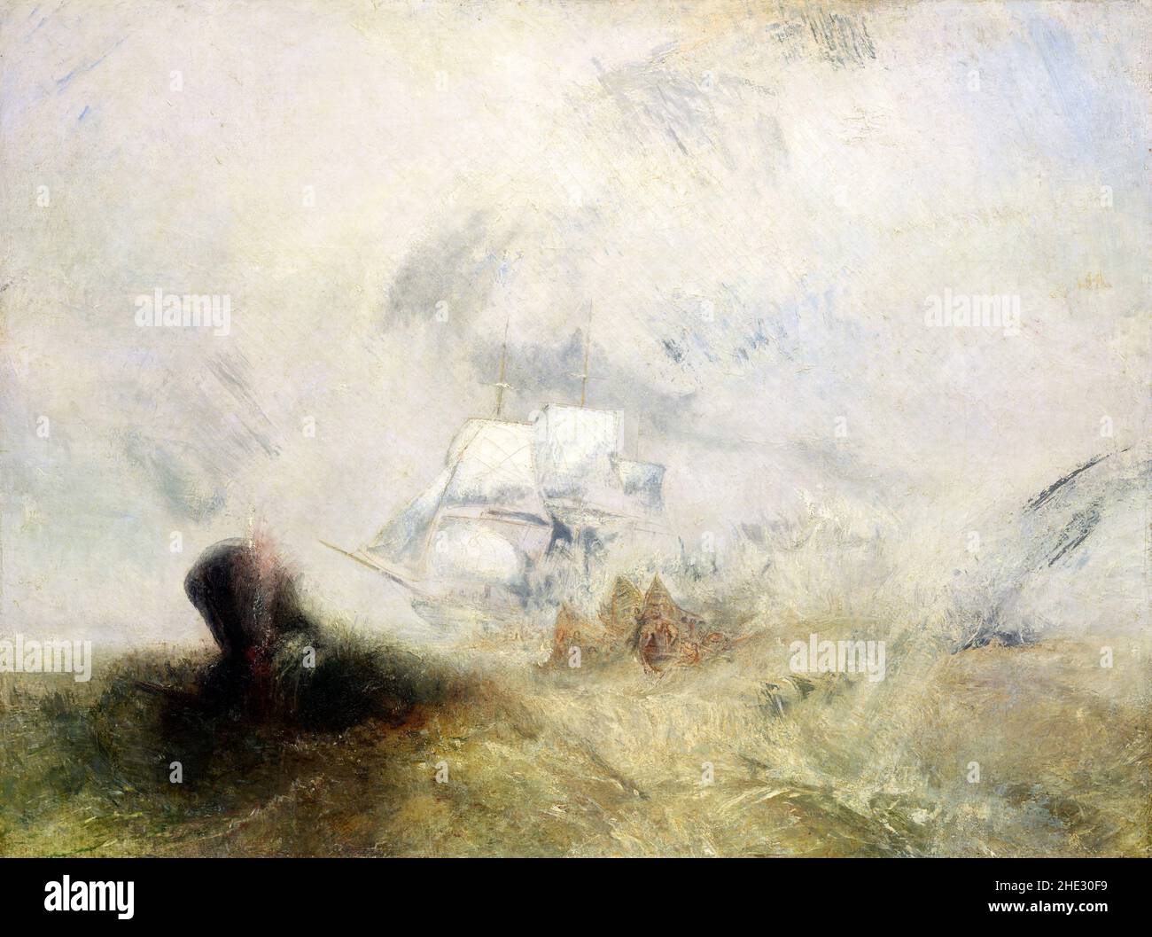 Walfänger von JMW Turner (1775-1851), Öl auf Leinwand, c. 1845. Stockfoto