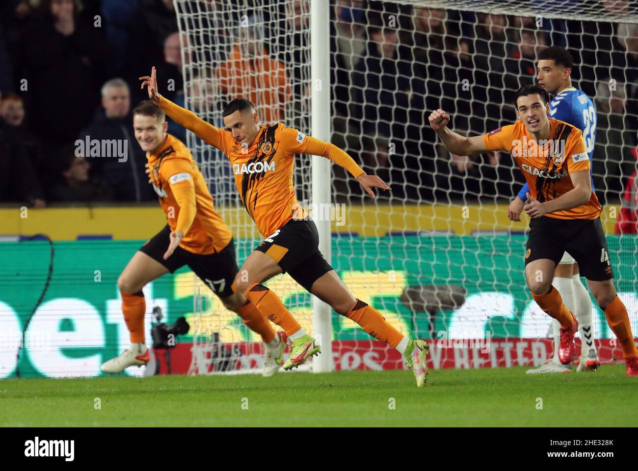 TYLER SMITH PUNKTET, HULL CITY FC V EVETON FC, 2022 Stockfoto