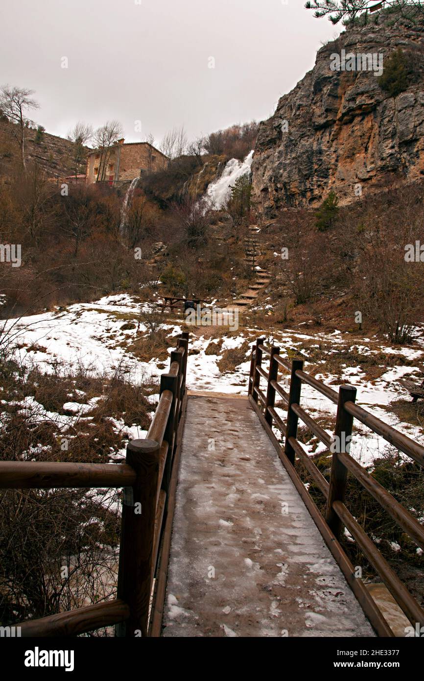 Tal des Rio Jucar in Cuenca Stockfoto