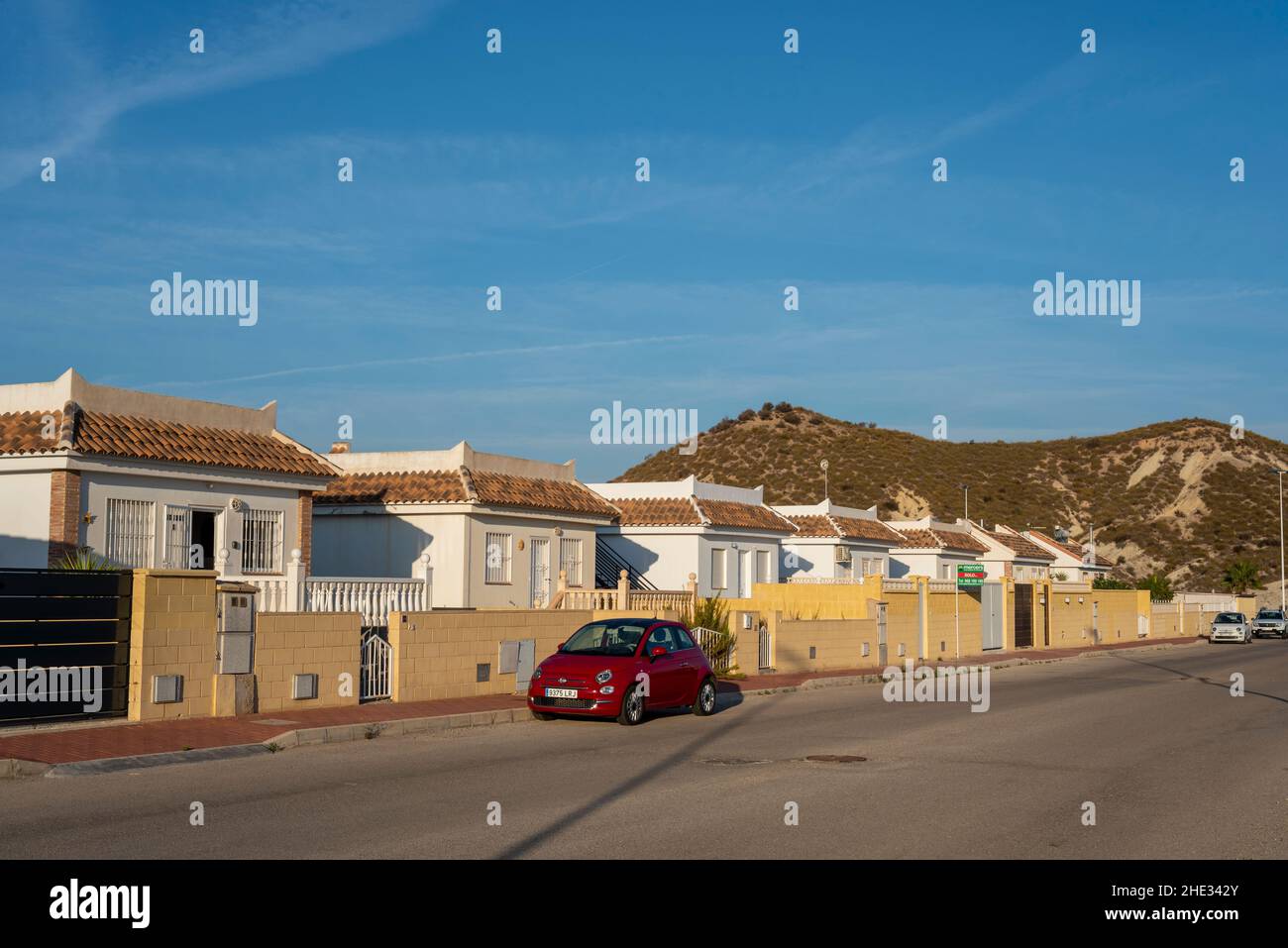 Immobilien in Camposol, Spanien, EU. Camposol ist eine beliebte Siedlung für britische Ex-Pats in Spanien, mit einer Mischung aus Mietwohnungen und Wohnhäusern Stockfoto