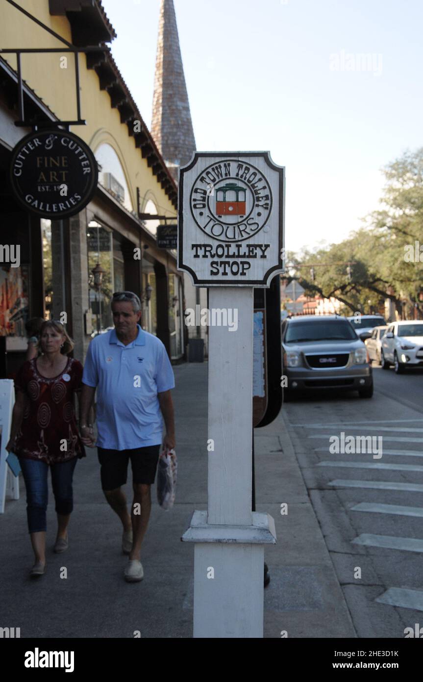 ST. AUGUSTINE / FLORIDA / USA - 05. 2017.- älteste Stadt Amerikas gegründet von Pedro Menendez de Aviles in 1565 Reisen tourisim historischen Orten . (Foto: Francis Dean/Dean Picturs) Stockfoto