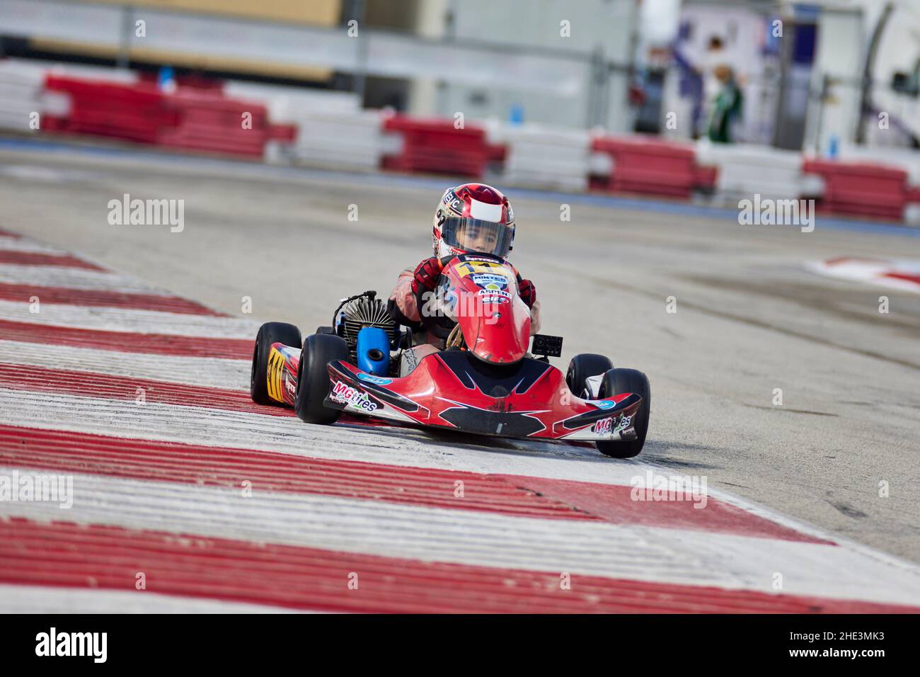 Homestead, FL, USA. 8th. Januar 2022. 111 Tristan Murphy während seiner Super Karting USA (SKUSA) Winter Series 2022, Quelle: Yaroslav Sabitov/YES Market Media/Alamy Live News Stockfoto