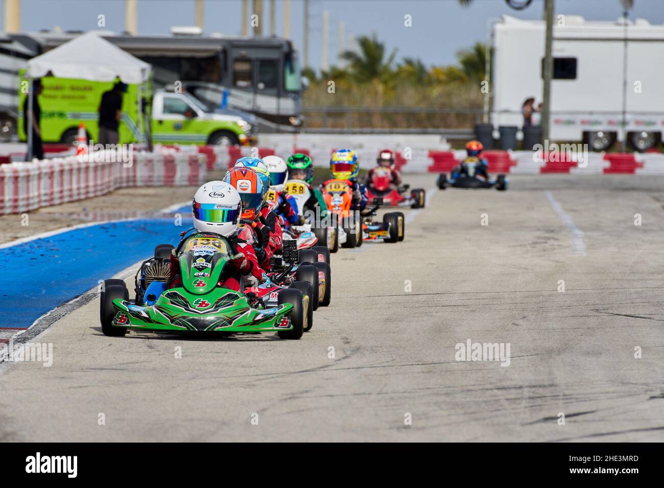 Homestead, FL, USA. 8th. Januar 2022. Während seiner Super Karting USA (SKUSA) Winter Series 2022, Credit: Yaroslav Sabitov/YES Market Media/Alamy Live News Stockfoto