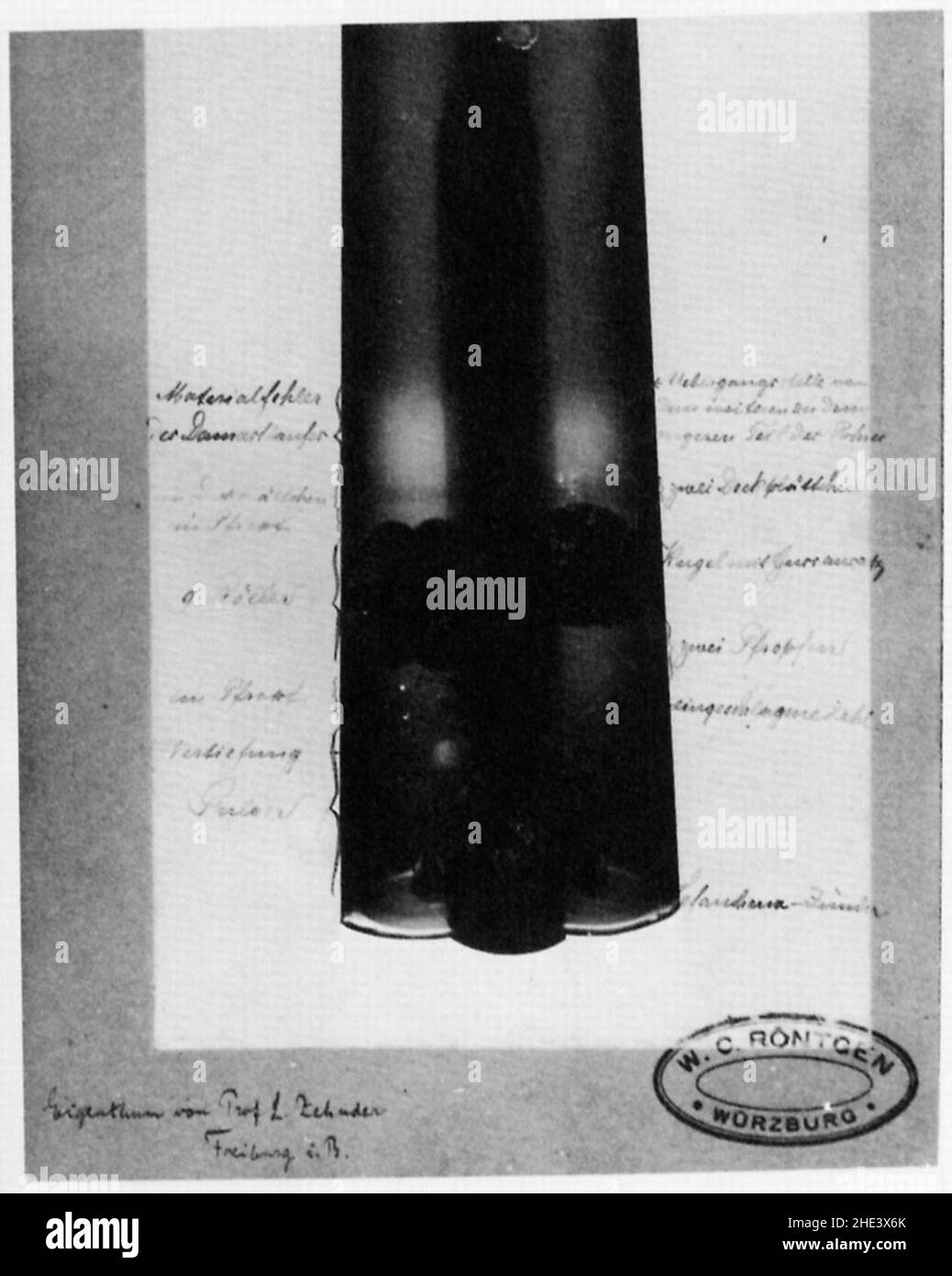 Röntgen, Wilhelm Conrad - Röntgenaufnahme eines Jagdgewehrs Stockfoto