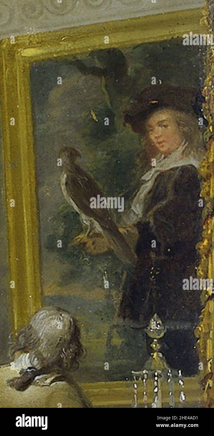 Rubens - Falcon Hunter - Detail De kunstgalerij van Jan Gildemeester Jansz Stockfoto