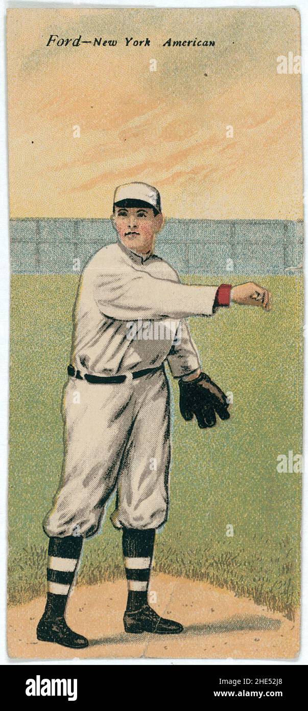 Russell Ford-Otis Johnson, New York Highlanders, Baseballkartenportrait Stockfoto