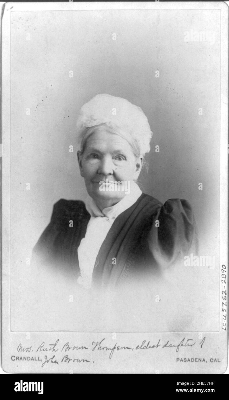 Ruth Braun Thompson, älteste Tochter von John Brown Stockfoto