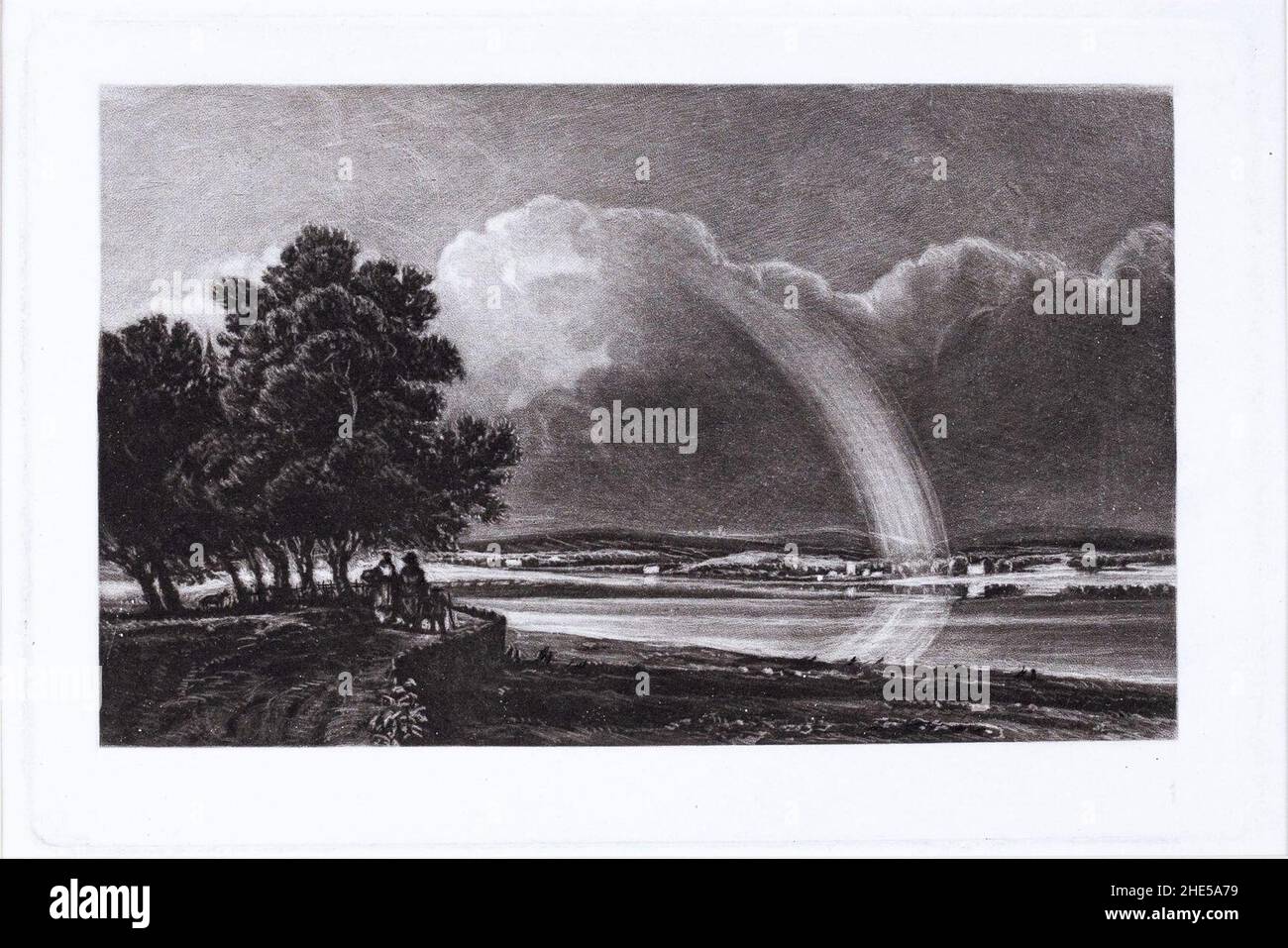 S W Reynolds - nach Thomas Girtin - der Regenbogen. Stockfoto