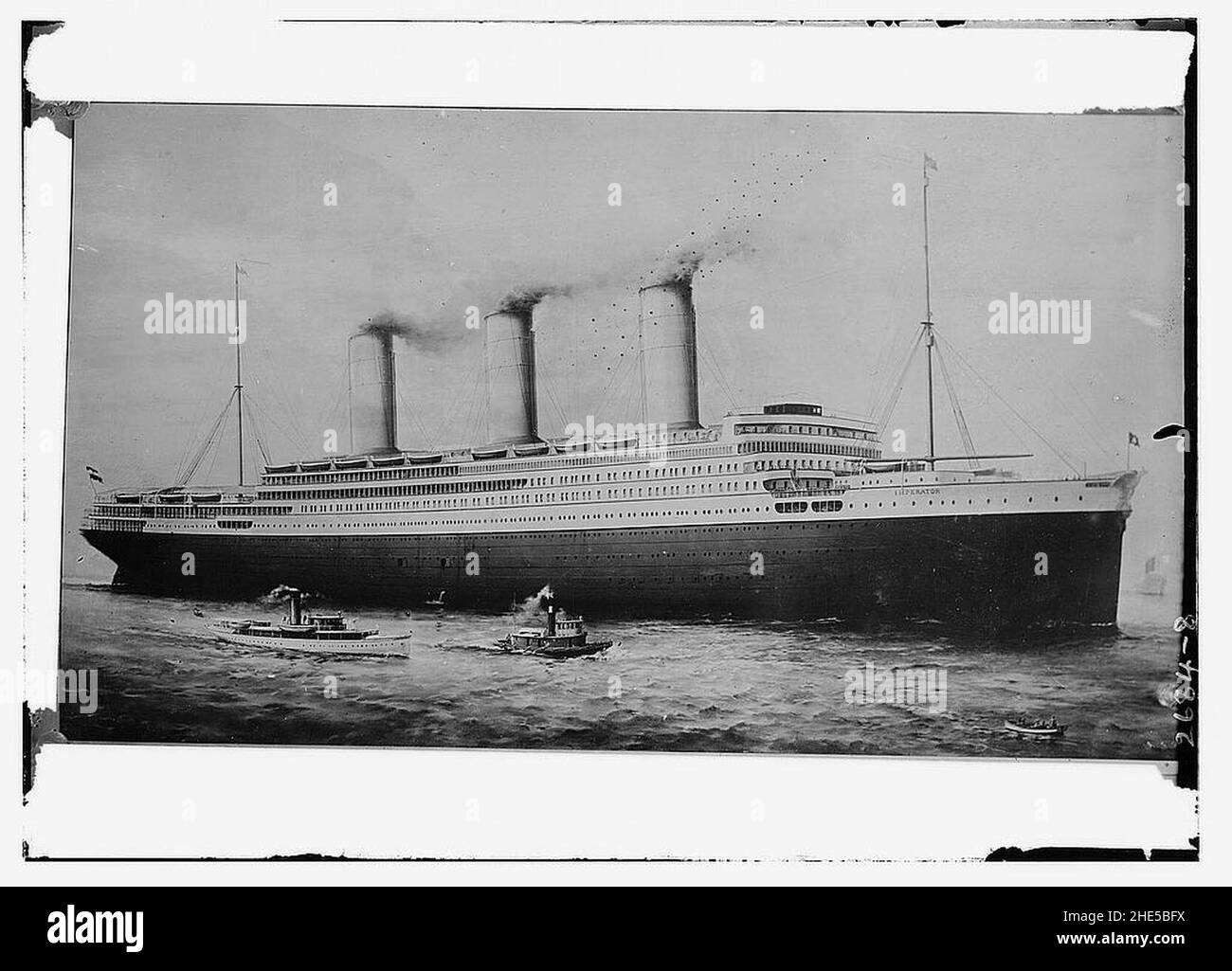 S.S. Imperator, einen Ozean Liner in der Hamburg Amerika Linie, startete 1912 Stockfoto