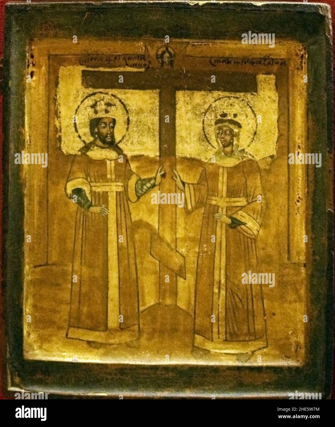 Apostel des heiligen Konstantin und Helena. Stockfoto