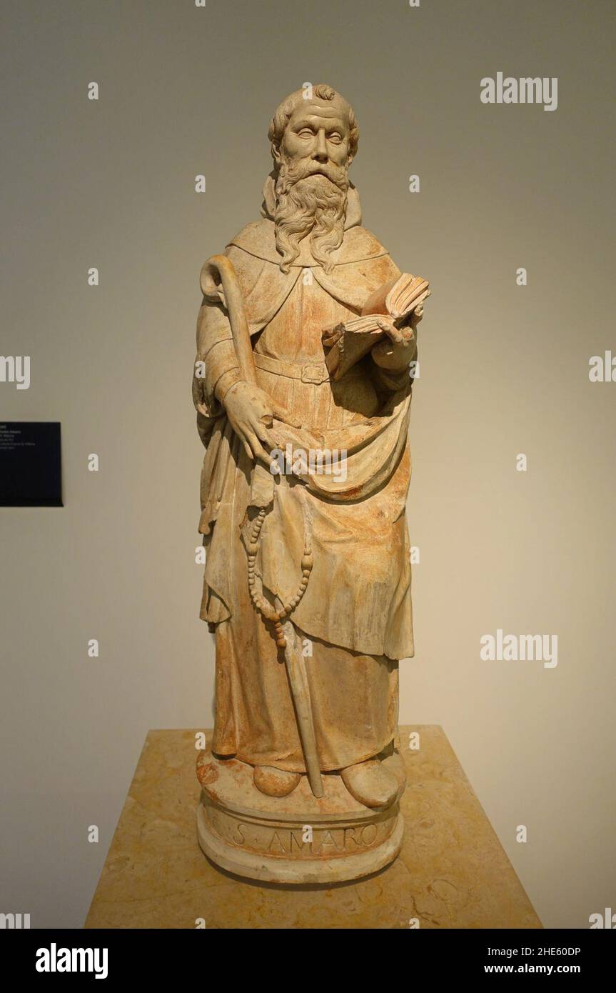 Saint Maurus, aus dem Colecao Ernesto de Vilhena, 16th Jahrhundert Stockfoto
