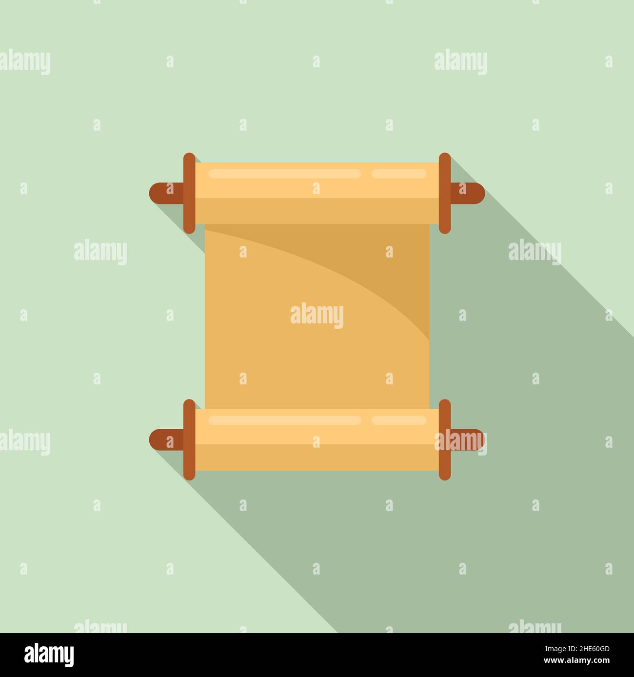 altgriechischer Papyrus-Symbol flacher Vektor. Alte bibel. Römisches Papier Stock Vektor