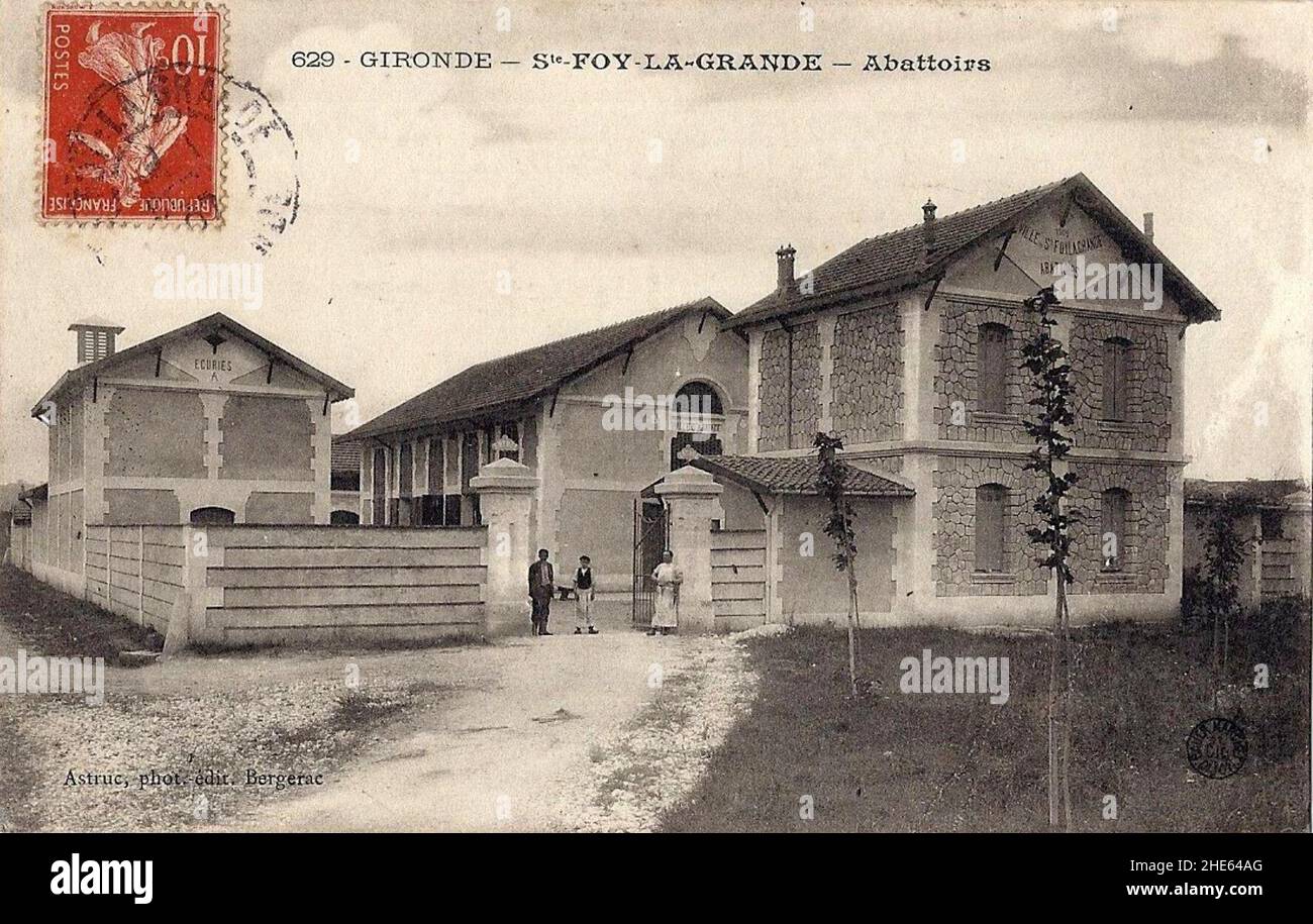 Sainte-Foy-la-Grande - Abteien. Stockfoto