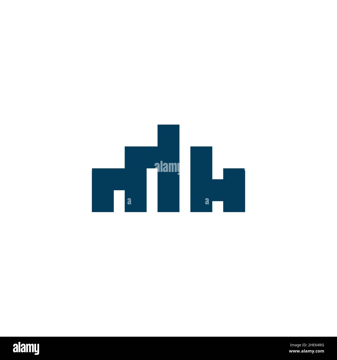 Letter MH Building Logo Design Konzept. Stock Vektor
