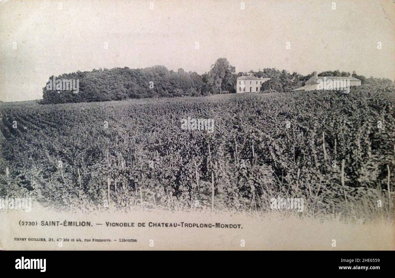 Saint-Emilion château Troplong-Mondot. Stockfoto