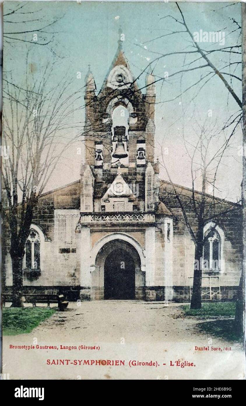 Saint-Symphorien - église 1. Stockfoto