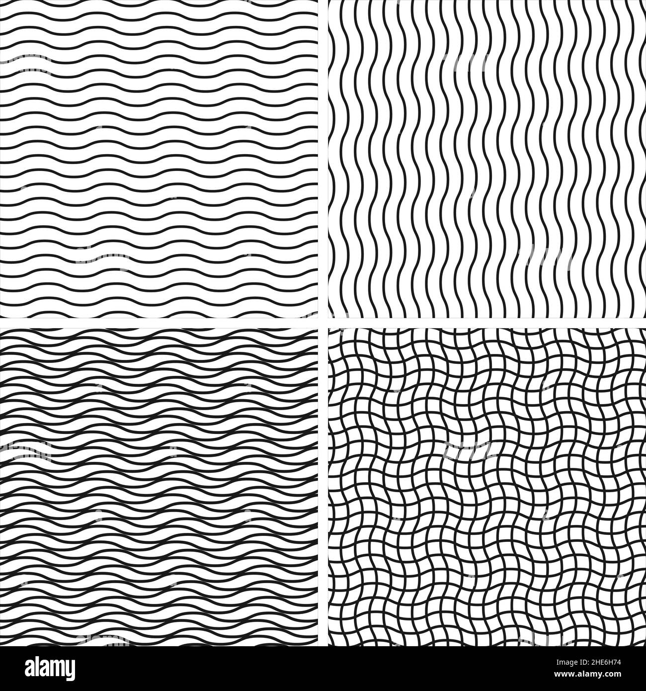 Sammlung von nahtlosen geometrischen Mustern. Stock Vektor