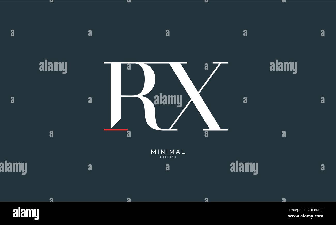 Buchstabensymbol Logo RX Stock Vektor
