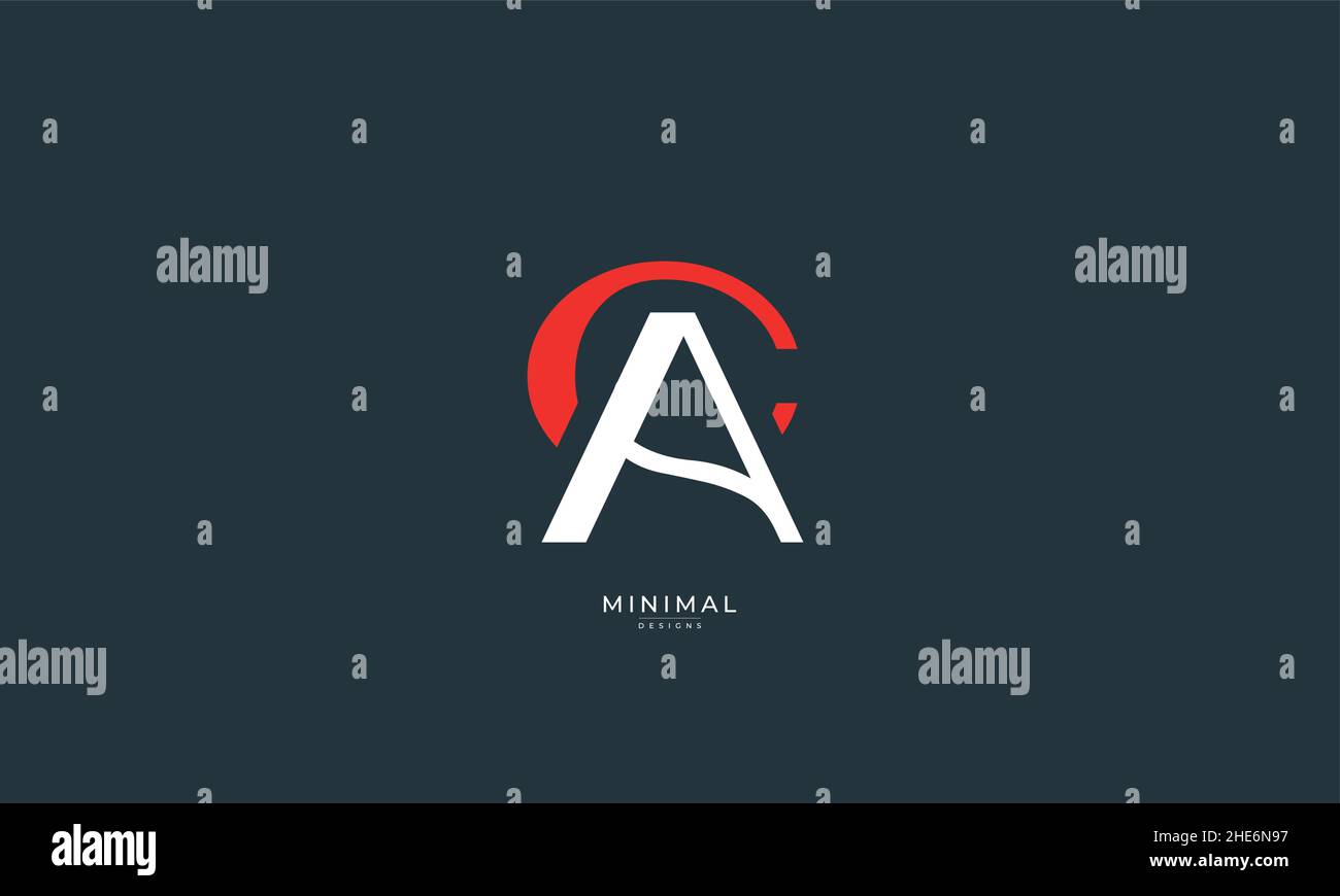 Buchstabensymbol Logo CA oder AC Stock Vektor