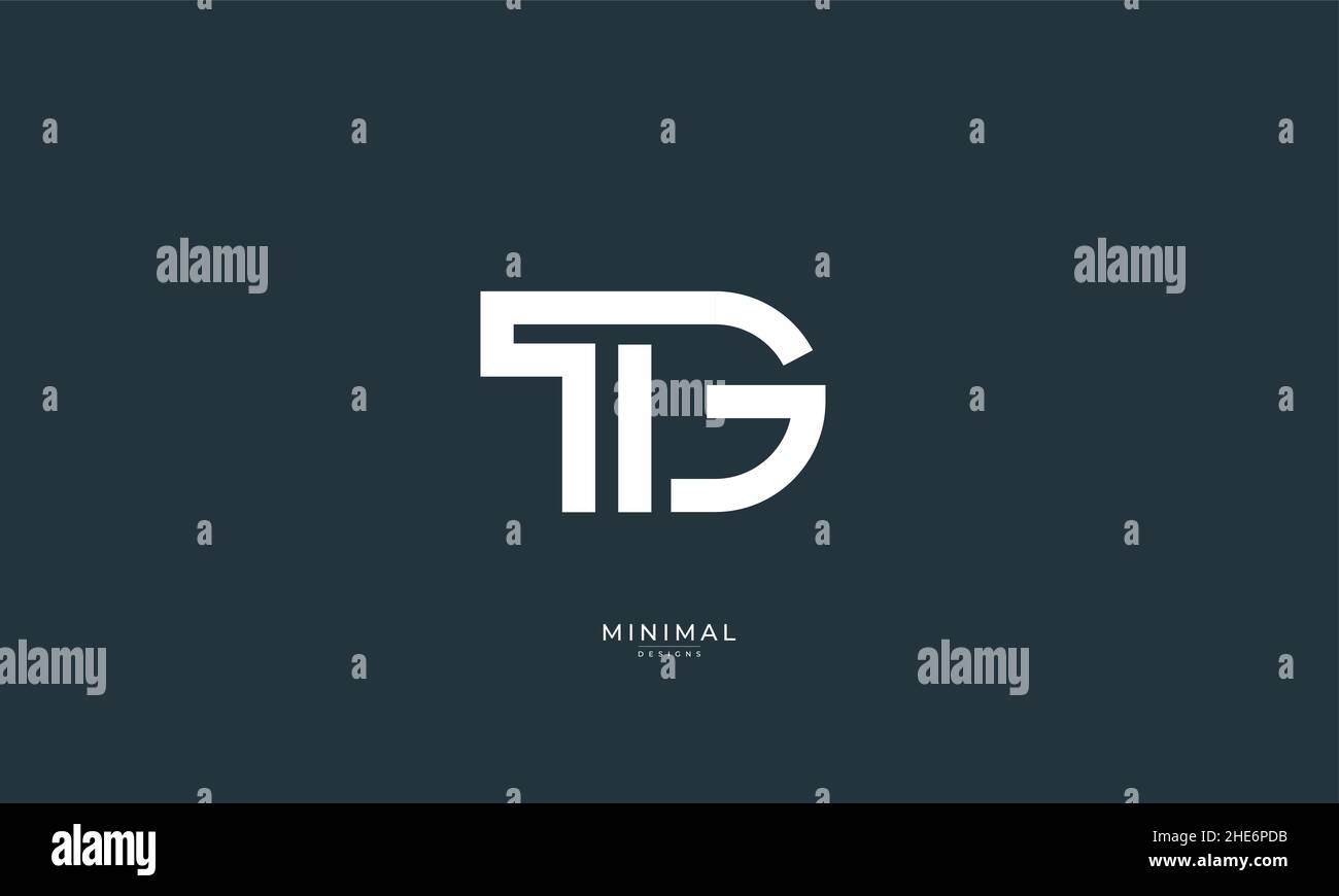 Buchstabensymbol Logo TG Stock Vektor