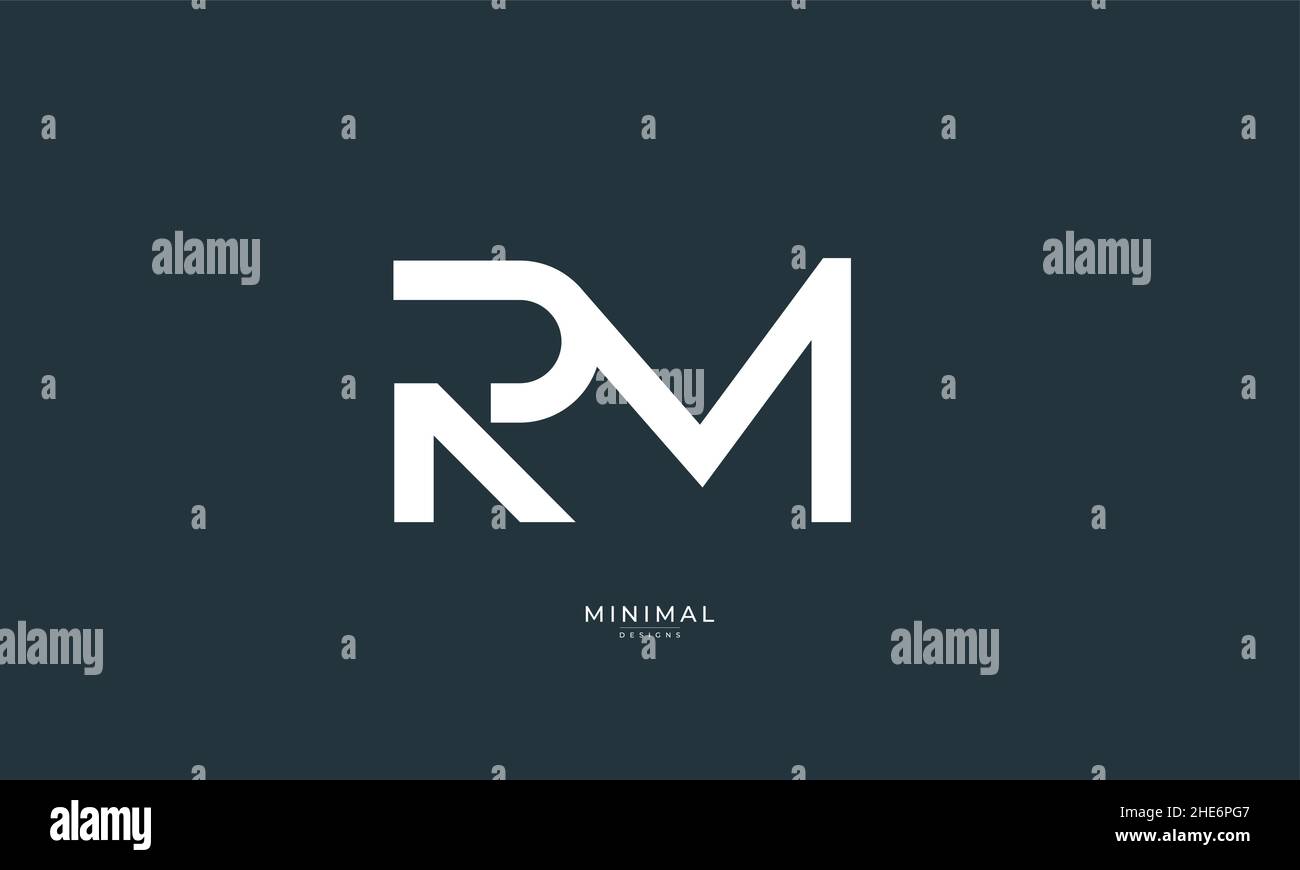 Buchstabensymbol Logo RM Stock Vektor