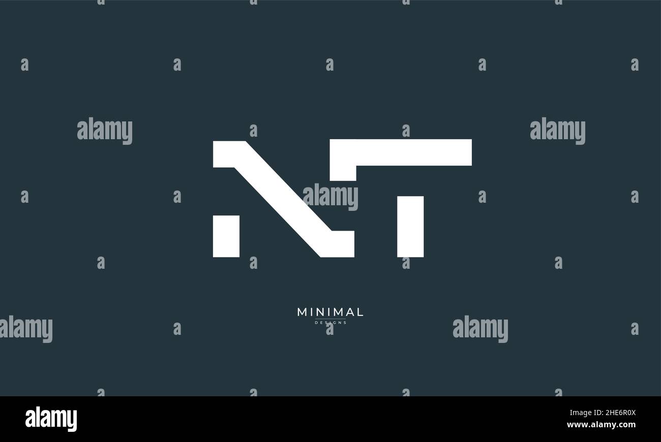 Buchstabensymbol NT Stock Vektor