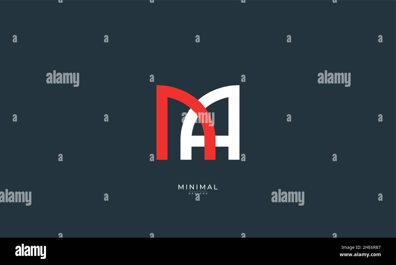 Buchstabensymbol Logo MA Stock Vektor