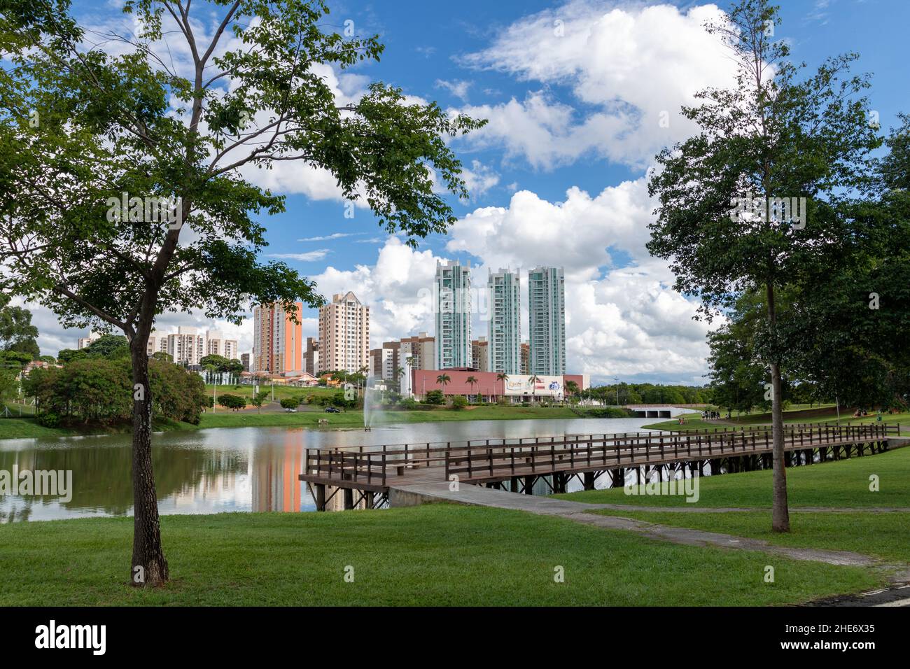 Szenen aus dem ökologischen Park der Stadt Indaiatuba im Inneren des Bundesstaates Sao Paulo Brasilien Stockfoto