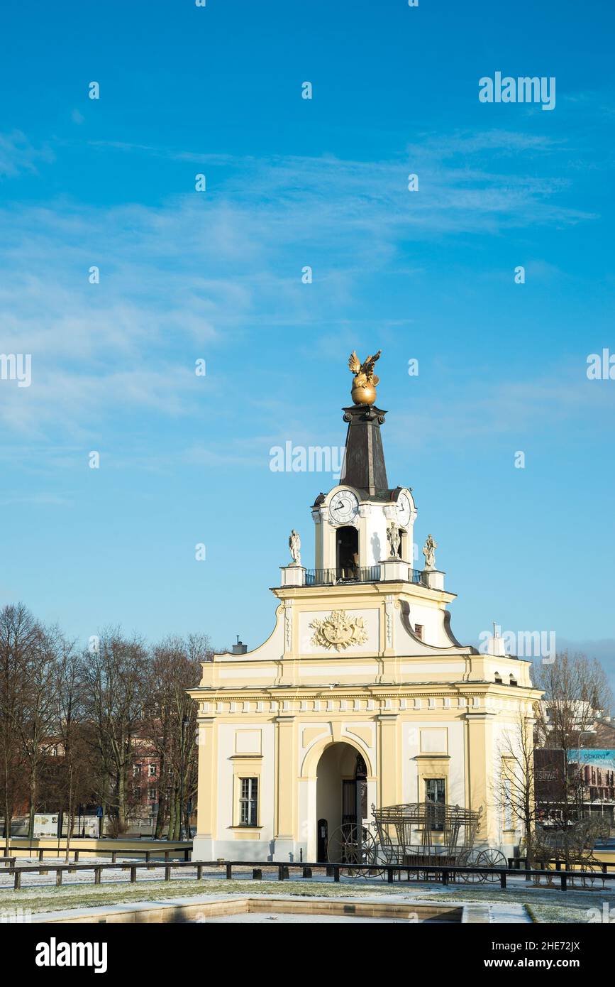 Das Haupttor des Branicki-Palastes in Białystok, der Wojewodschaft Podlaskie, Polen Stockfoto