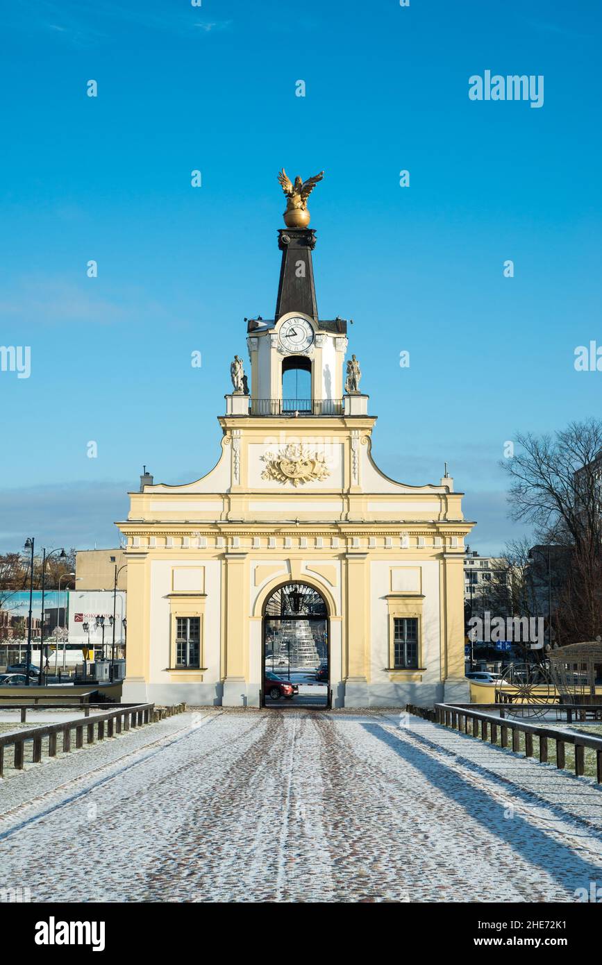 Das Haupttor des Branicki-Palastes in Białystok, der Wojewodschaft Podlaskie, Polen Stockfoto