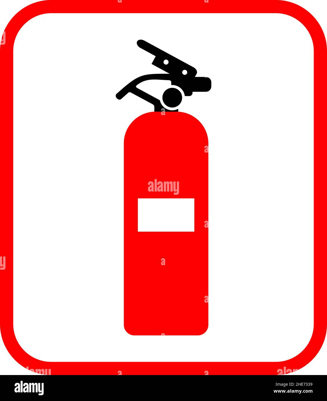 Symbol für Feuerlöscher mit Vektorlogo Stock Vektor