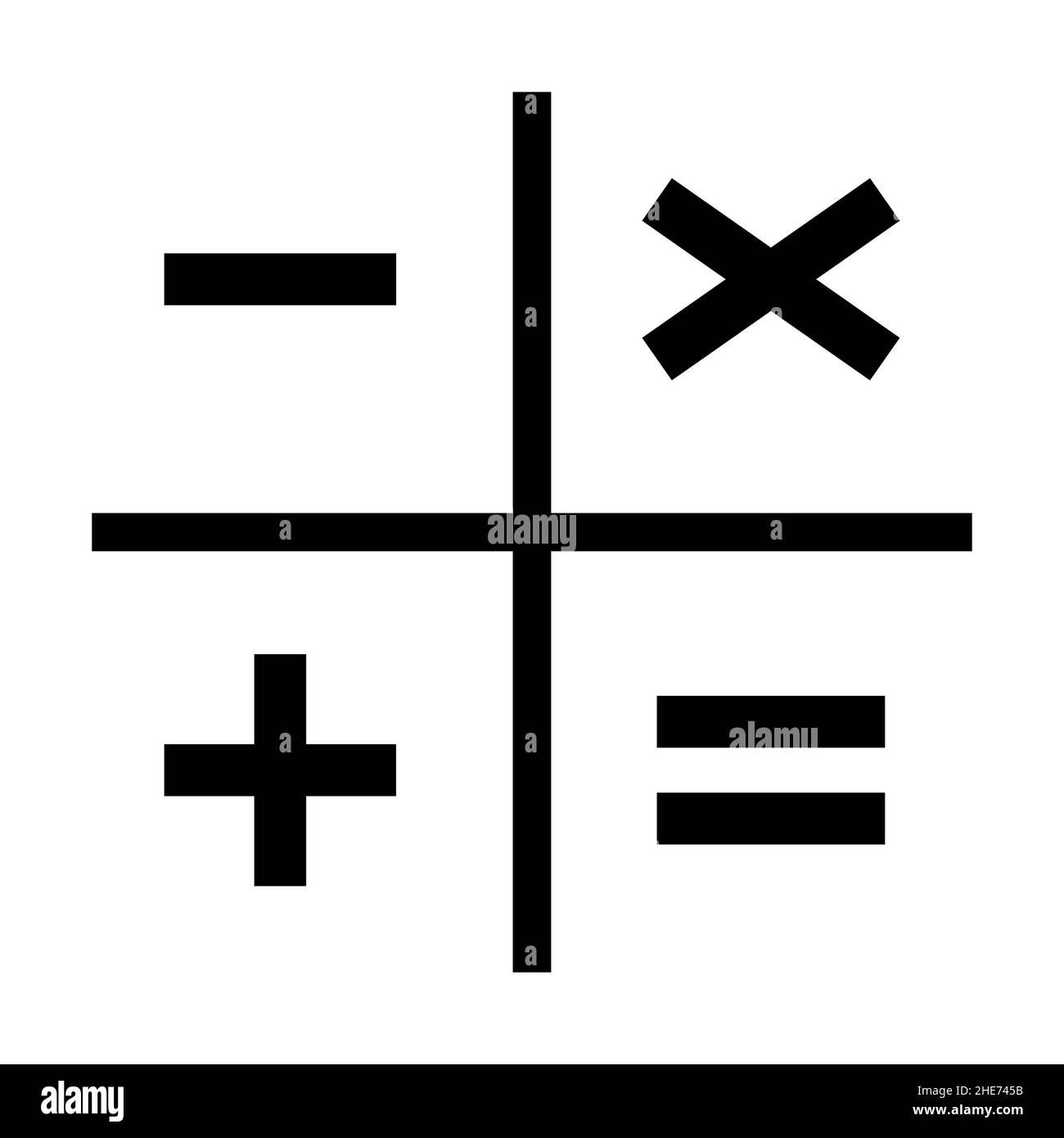 Plus, Minus, Multiplizieren und gleich Mathematik Symbol, Bildung ...