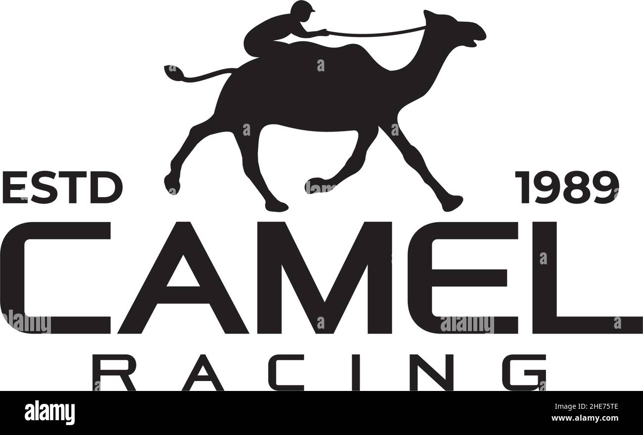Camel Race Championship Vektor-Logo-Design Stock Vektor
