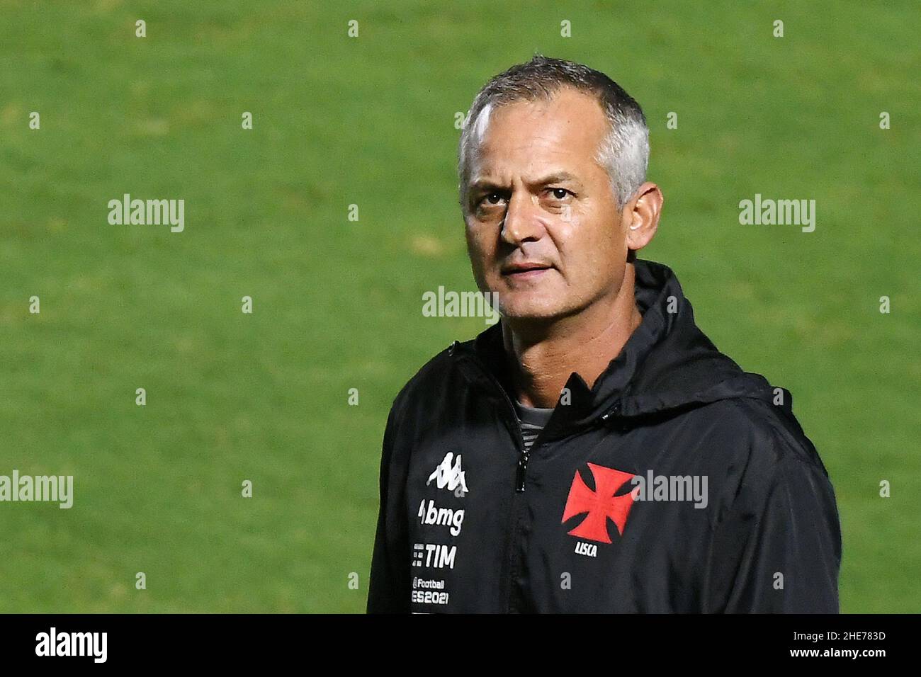 Rio de Janeiro, Brasilien,19. Juni 2021.Fußballtrainer Lisca von vasco's Team, während des Spiels Vaso x CRB für den Campeonato Brasileiro,Serie B,in der sta Stockfoto