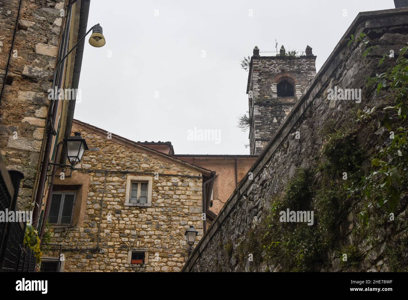 Particolare del vecchio borgo di Colonnata, sulle Alpi Apuane Stockfoto