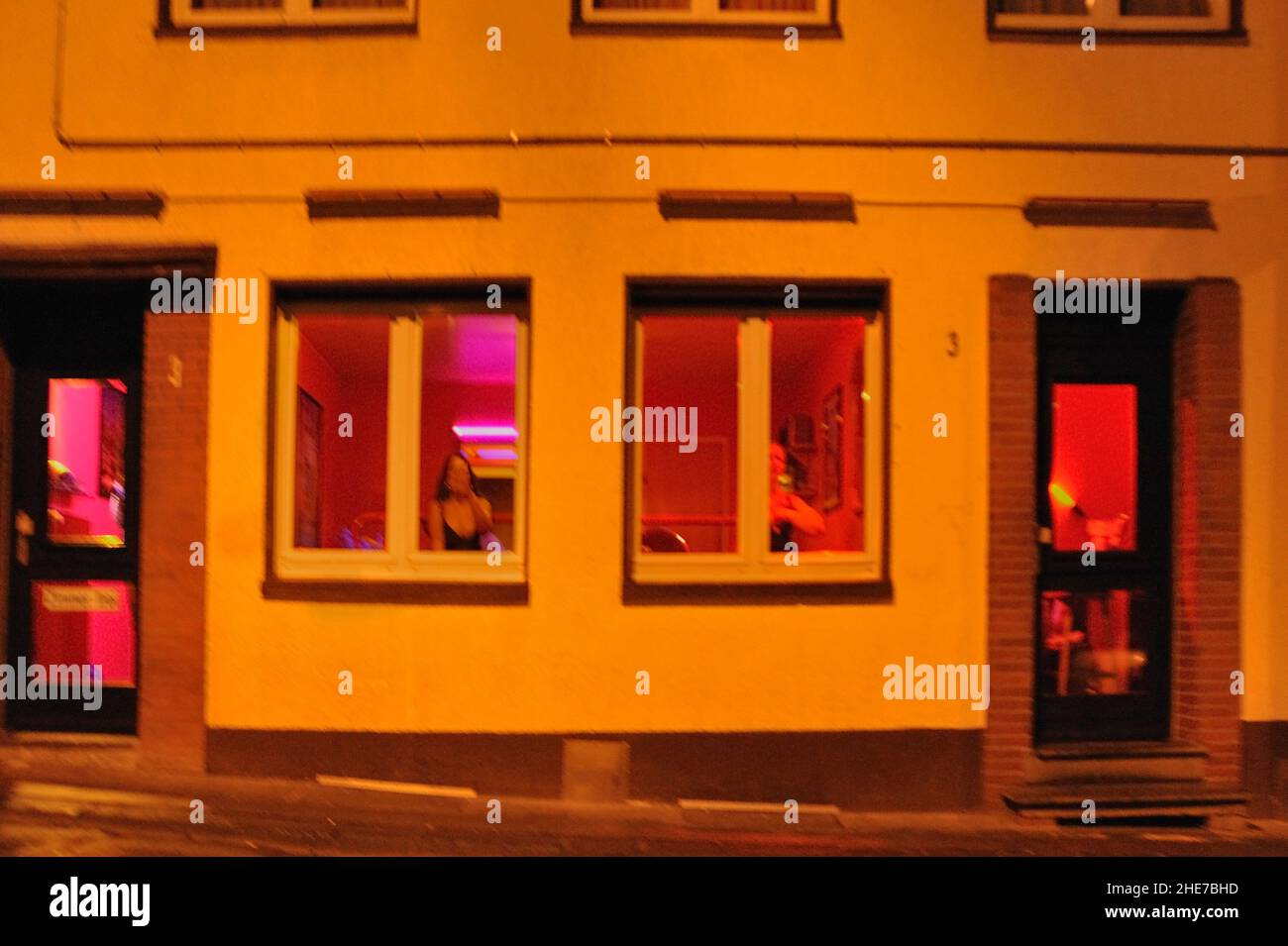 Antoniusstraße, Rotlichtviertel, Aachen, Nordrhein-Westfalen, Deutschland, Europa | Antoniusstraße, Rotlichtbezirk, Aachen, Nordrhein-Westfalen, Stockfoto