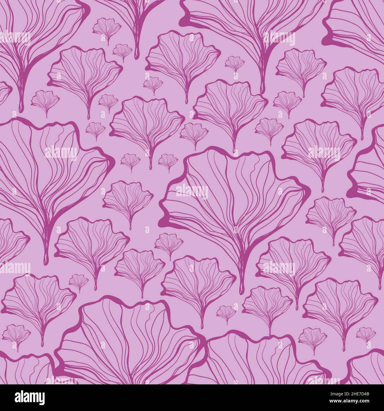 Doodle florales Nahtloses Muster in trendigen Farben. Vektorgrafik Stock Vektor