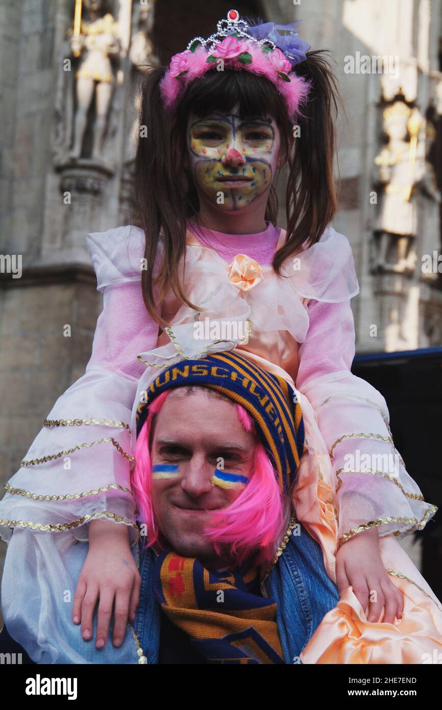 Karnevalsumzug in Braunschweig am 18. Februar 2007, Veranstalter: Komitee Braunschweiger Karneval GmbH, Niedersachsen | Karnevalsparade in Braunschweig o Stockfoto