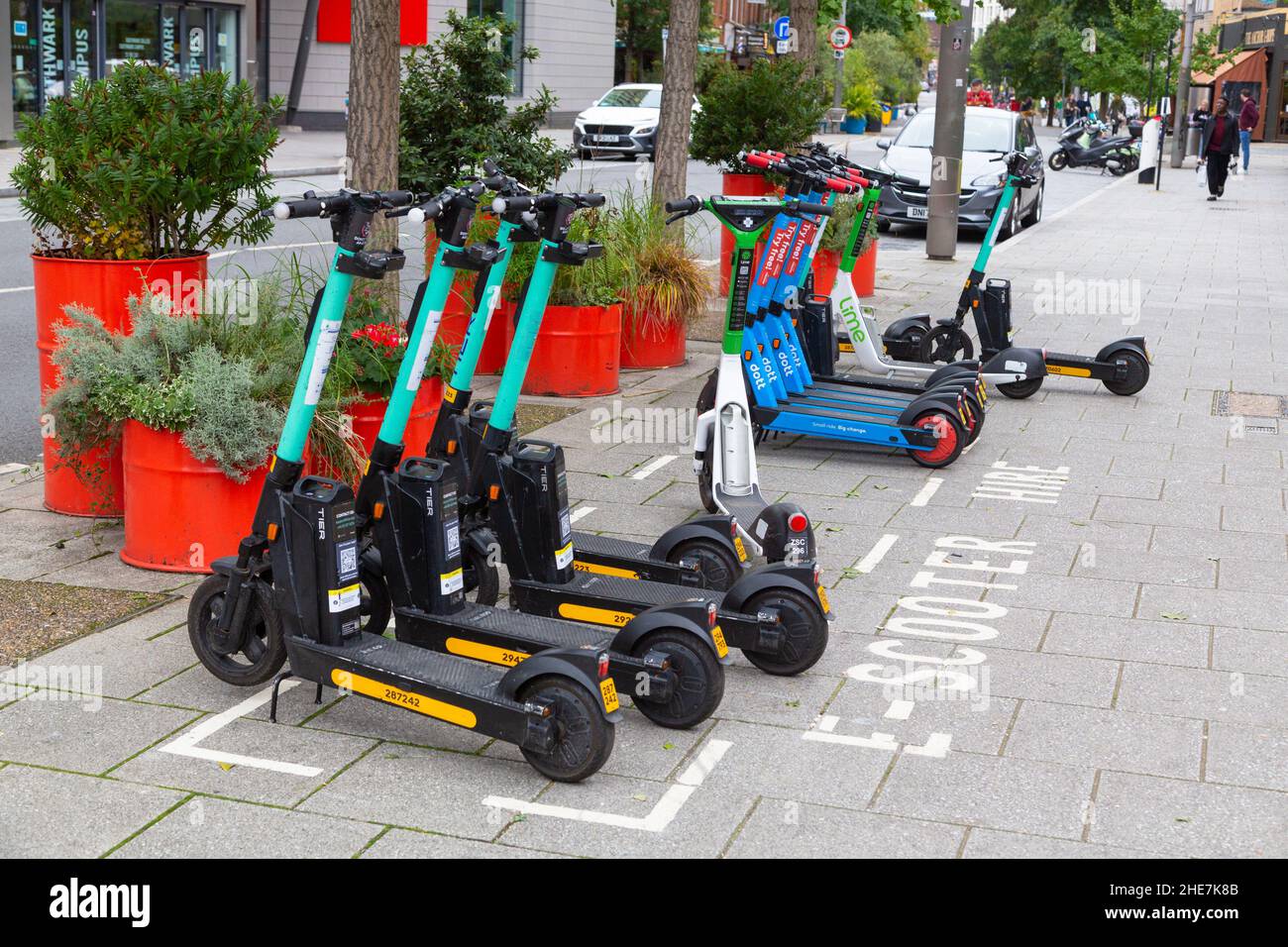 E-Scooter, großbritannien Stockfoto