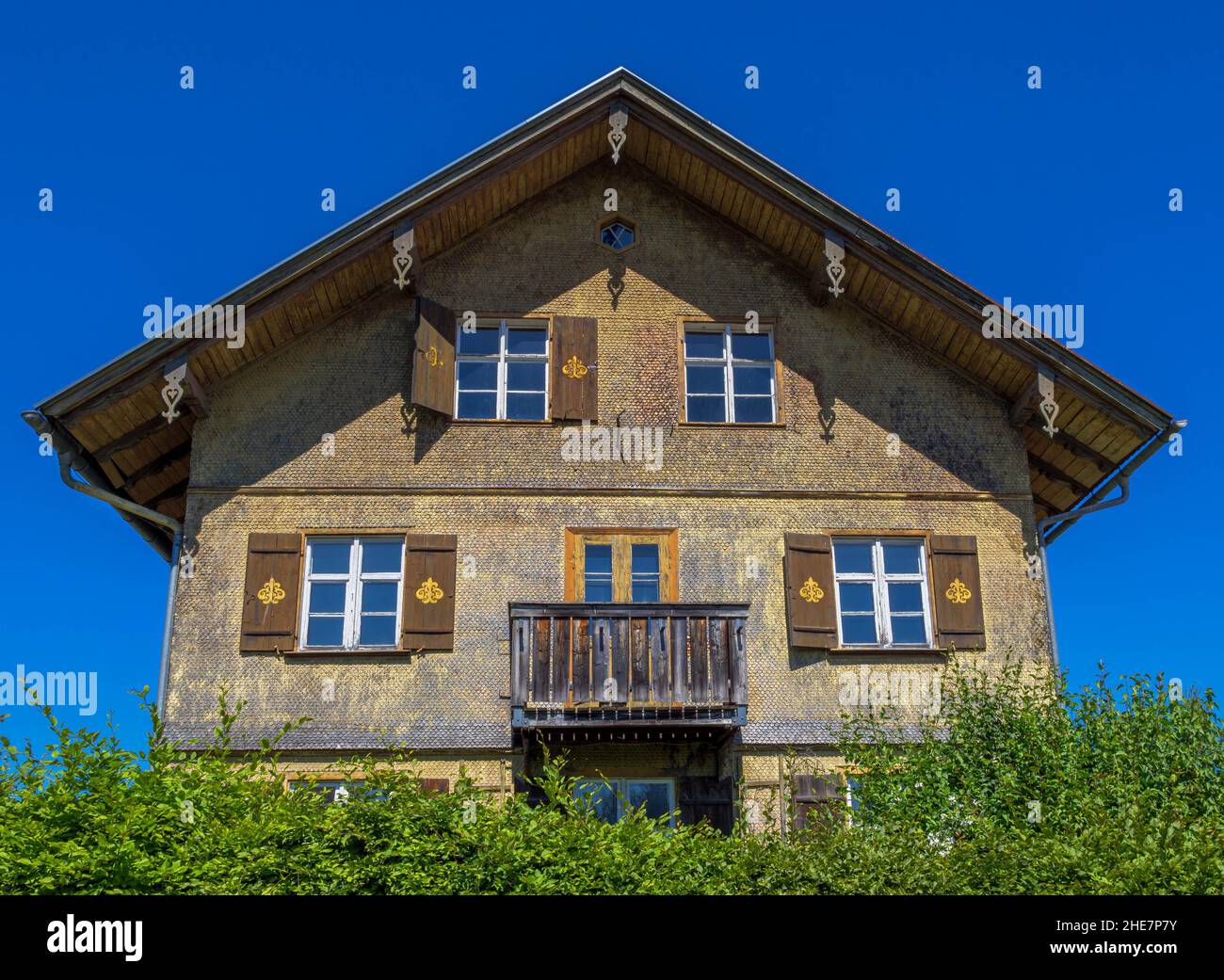 Altes Haus mit Schindelfassade, Allgäu, Bayern, Deutschland Stockfoto