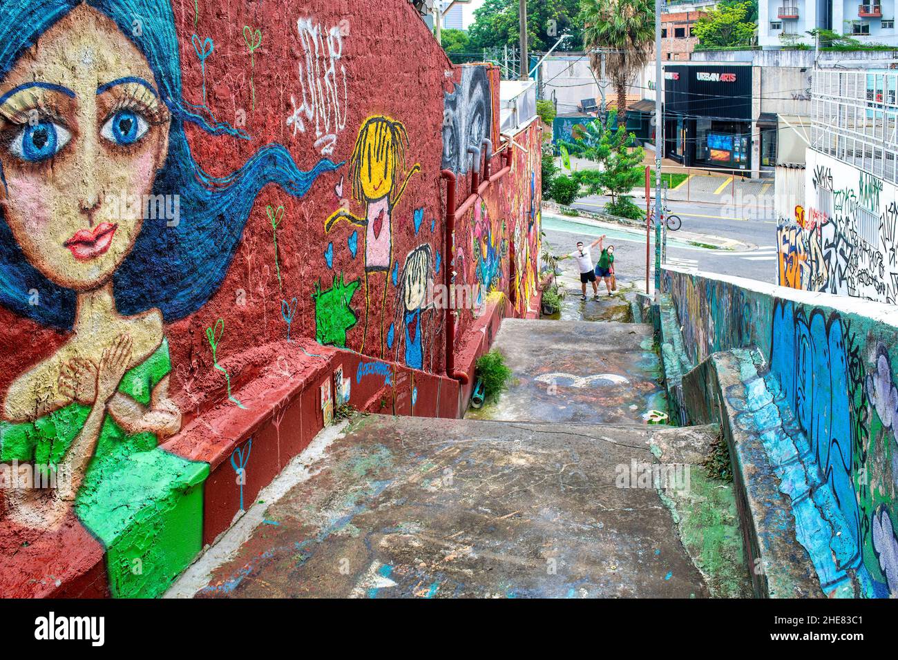 Die Batman Alley. Der „Beco de Batman“ Stockfoto